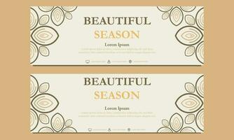 soft color beautiful floral horizontal banner template. Suitable for web banner, banner and internet ads vector