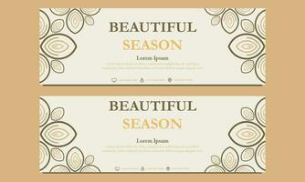 soft color beautiful floral horizontal banner template. Suitable for web banner, banner and internet ads vector