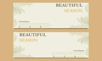 beautiful season horizontal banner template. Suitable for web banner, banner and internet ads vector