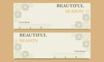 beautiful season horizontal banner template. Suitable for web banner, banner and internet ads vector