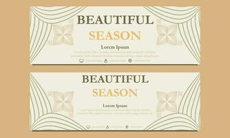 beautiful season horizontal banner template. Suitable for web banner, banner and internet ads vector