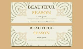 beautiful season horizontal banner template. Suitable for web banner, banner and internet ads vector