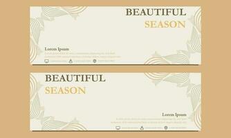 beautiful season horizontal banner template. Suitable for web banner, banner and internet ads vector