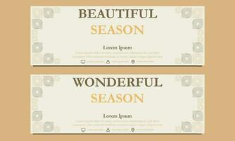 beautiful season horizontal banner template. Suitable for web banner, banner and internet ads vector