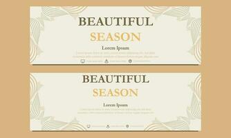 beautiful season horizontal banner template. Suitable for web banner, banner and internet ads vector