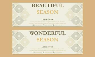 soft color beautiful floral horizontal banner template. Suitable for web banner, banner and internet ads vector