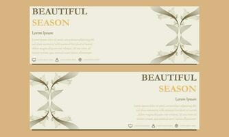 beautiful season horizontal banner template. Suitable for web banner, banner and internet ads vector