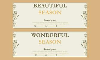 soft color beautiful floral horizontal banner template. Suitable for web banner, banner and internet ads vector