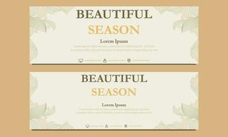 beautiful season horizontal banner template. Suitable for web banner, banner and internet ads vector