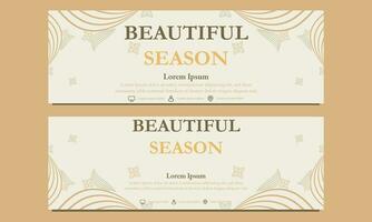 beautiful season horizontal banner template. Suitable for web banner, banner and internet ads vector