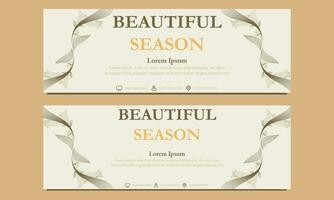 beautiful season horizontal banner template. Suitable for web banner, banner and internet ads vector