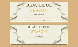 beautiful season horizontal banner template. Suitable for web banner, banner and internet ads vector