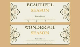 soft color beautiful floral horizontal banner template. Suitable for web banner, banner and internet ads vector