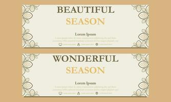 soft color beautiful floral horizontal banner template. Suitable for web banner, banner and internet ads vector