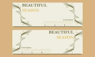 beautiful season horizontal banner template. Suitable for web banner, banner and internet ads vector