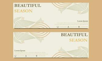 beautiful season horizontal banner template. Suitable for web banner, banner and internet ads vector