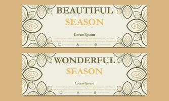 soft color beautiful floral horizontal banner template. Suitable for web banner, banner and internet ads vector