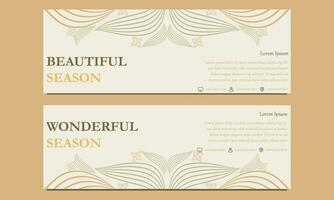 beautiful season horizontal banner template. Suitable for web banner, banner and internet ads vector