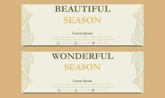 beautiful season horizontal banner template. Suitable for web banner, banner and internet ads vector