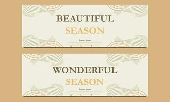 beautiful season horizontal banner template. Suitable for web banner, banner and internet ads vector