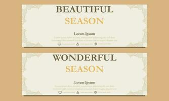 beautiful season horizontal banner template. Suitable for web banner, banner and internet ads vector