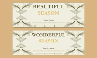 beautiful season horizontal banner template. Suitable for web banner, banner and internet ads vector