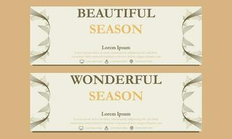 beautiful season horizontal banner template. Suitable for web banner, banner and internet ads vector