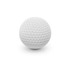 golf pelota en blanco antecedentes foto