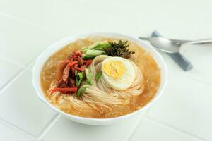 Bibim Guksu Korean Cold Noodles Soup photo