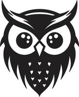 Elegant Feathery Owl Icon Owl Mascot Logo Series vector