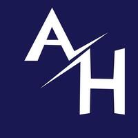 the logo for a company called ahh vector