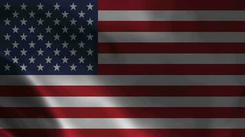 United States flag waving in wind animation. close up view of American USA flag Flying animation Dedicated freedom fighters. Realistic Country National flag Concept of Independence Day, victory day. video