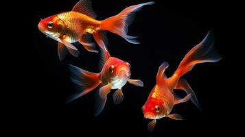 goldfish isolated on solid white ai generative photo