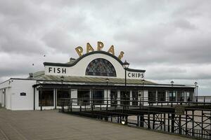 Cleethorpes, Lincolnshire, UK,  September 20. View of the Pier in Cleethorpes, Lincolnshire on September 20, 2023 photo