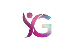Abstract Initial Letter G Connecting People Logo. vector