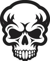 Skullhead Swagger Funky Black Vector Artistry Edgy Elegance Monochromatic Funky Skull Design