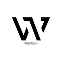 Letter Lw or Wl creative line art modern unique monogram classic logo vector