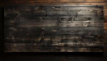 Old, weathered wood plank flooring creates a rustic backdrop generated by AI photo