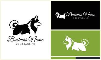 vector husky dog logo template