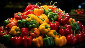 fresco, vibrante vegetales un vistoso, sano banquete para naturaleza generosidad generado por ai foto