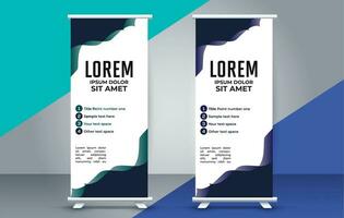 professional business roll up display standee template design vector