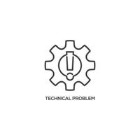 Technical problem icon. Modern sign, linear pictogram, outline symbol, simple thin line vector design element template