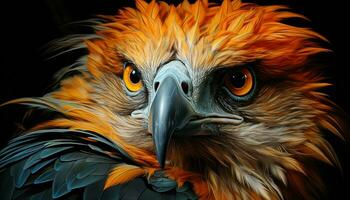 majestuoso pájaro de presa volador, símbolo de libertad y orgullo generado por ai foto