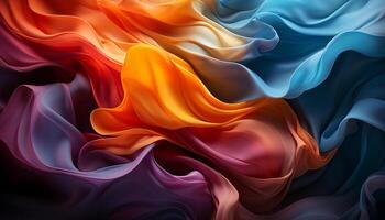 Abstract backdrop with flowing wave pattern in vibrant colors generated by AI photo