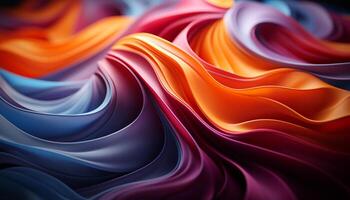 Abstract backdrop with vibrant colors, smooth wave pattern, and glowing elegance generated by AI photo