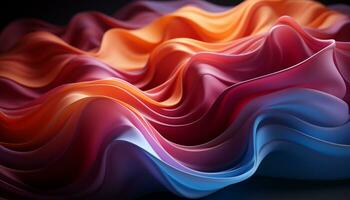 resumen fondo con suave fluido ola modelo en multi de colores diseño generado por ai foto