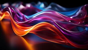 Abstract background with smooth flowing wave pattern in vibrant colors generated by AI photo