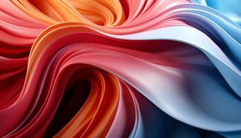 Abstract backdrop with smooth, flowing wave pattern in vibrant colors generated by AI photo