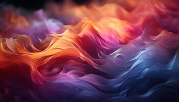 Abstract flame pattern, natural phenomenon, multi colored backdrop, wave of heat generated by AI photo