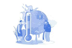 Unstable Weather Temperature Illustration concept on a white background vector